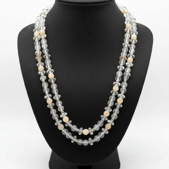 NEW Napier Gold Accented Beaded Long Necklace Womens Metal Plastic 36 Inches - Picture 1 of 5